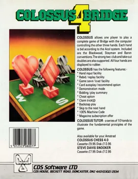 Colossus 4 Bridge (UK) (1986) box cover back